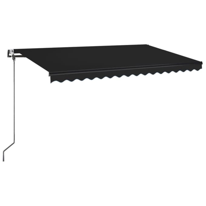 vidaXL - Uitschuifbare - luifel - Antraciet - 400 - × - 350 - cm - Polyester