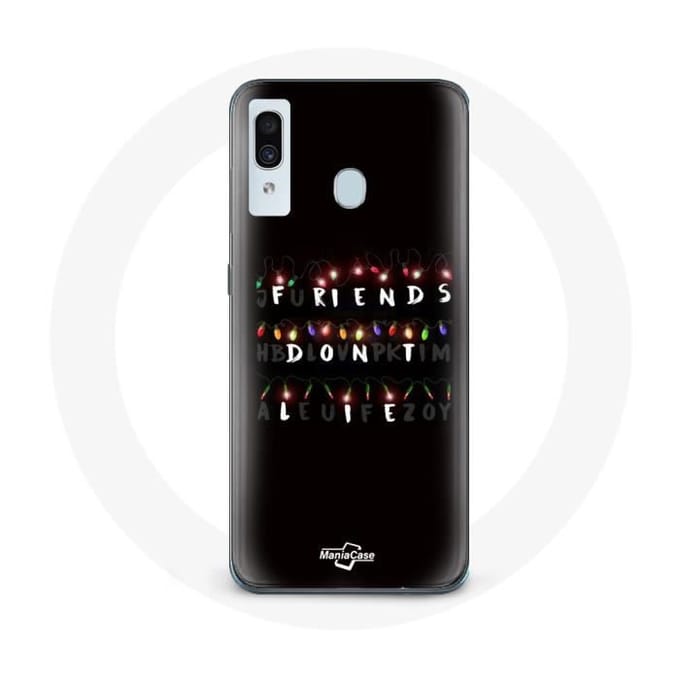 Coque pour Samsung Galaxy A40 - MANIACASE - Stranger Things - Noir - Plastique - Cinéma
