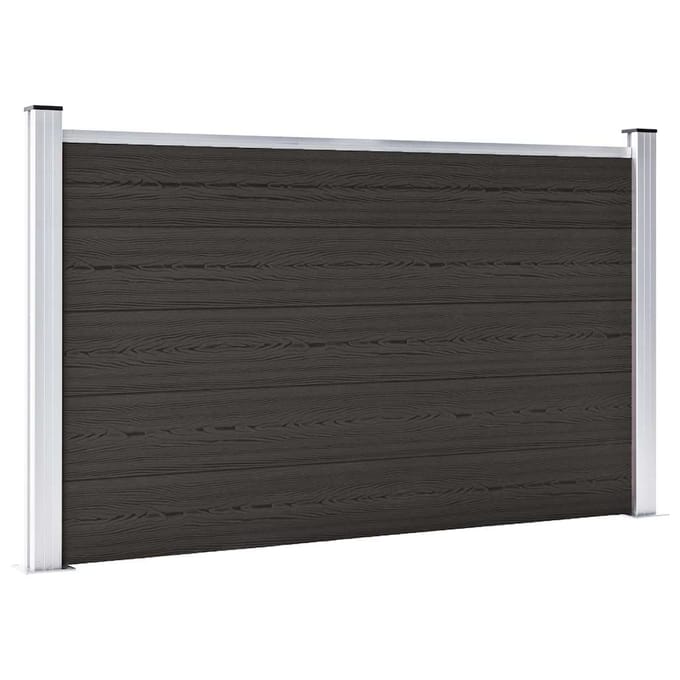 vidaXL - Schuttingpaneel - 180x105 - cm - HKC - zwart