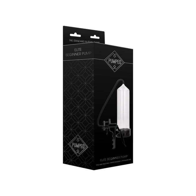 Pumped Elite Beginners Penis Pomp met Pistoolgrip Inclusief Siliconen Penisring - 30 cm - Zwart
