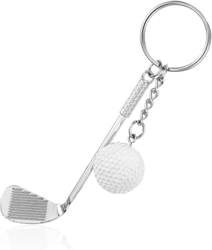 Creatieve Golfbal en Golfclub Sleutelhanger voor Sportliefhebbers