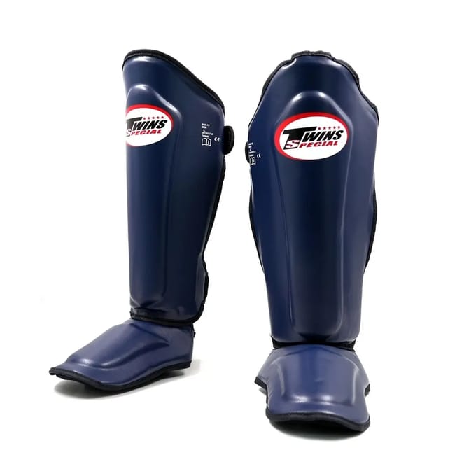Twins Special SGL-7 Scheenbeschermers Marine Blauw – Muay Thai & Kickboksen – Maat M