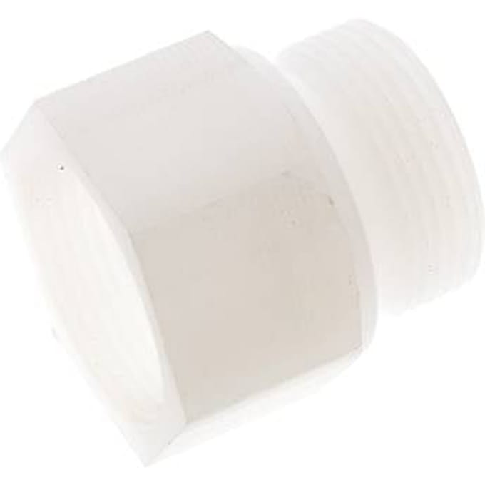 Verlengnippel G1 1/4'' Buitendraad X Binnendraad PVDF 10bar FDA 50mm Zeskant