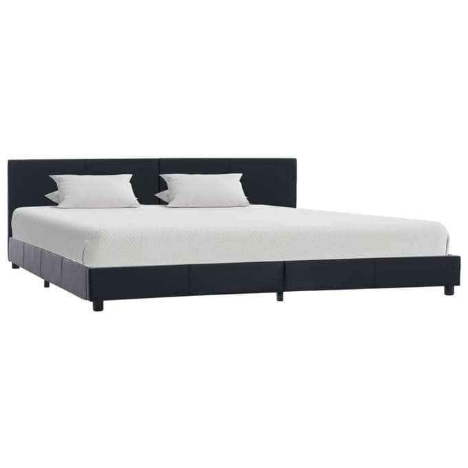 vidaXL - Bedframe - kunstleer - zwart - 180x200 - cm