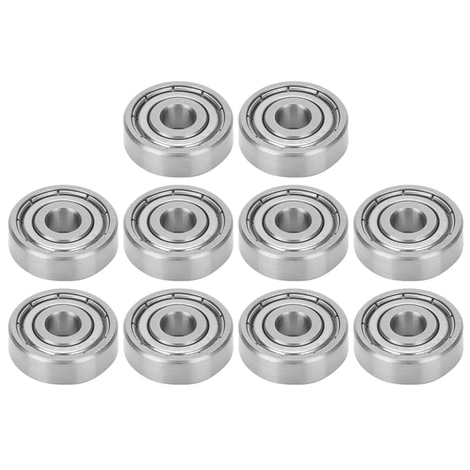 10 Stuks Kogellager Stille Roestvrijstalen Longboard Roller Skating Wiel Accessoires S625Z white