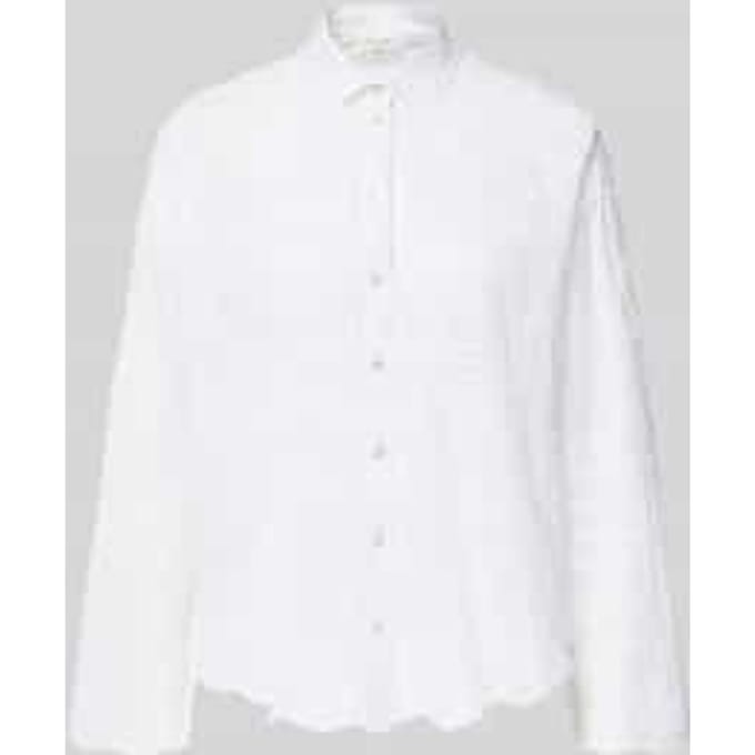regular fit overhemdblouse met florale all-over stitching