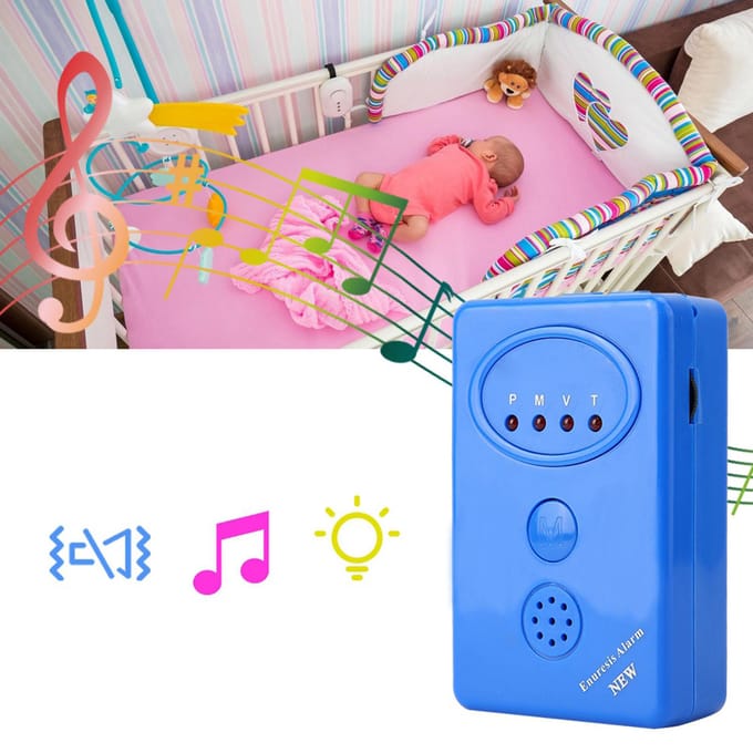 3 in 1 Multimodes Enuresis Alarm Sensor Effectieve Behandeling Bedplassen Systeem Veiligheid blue