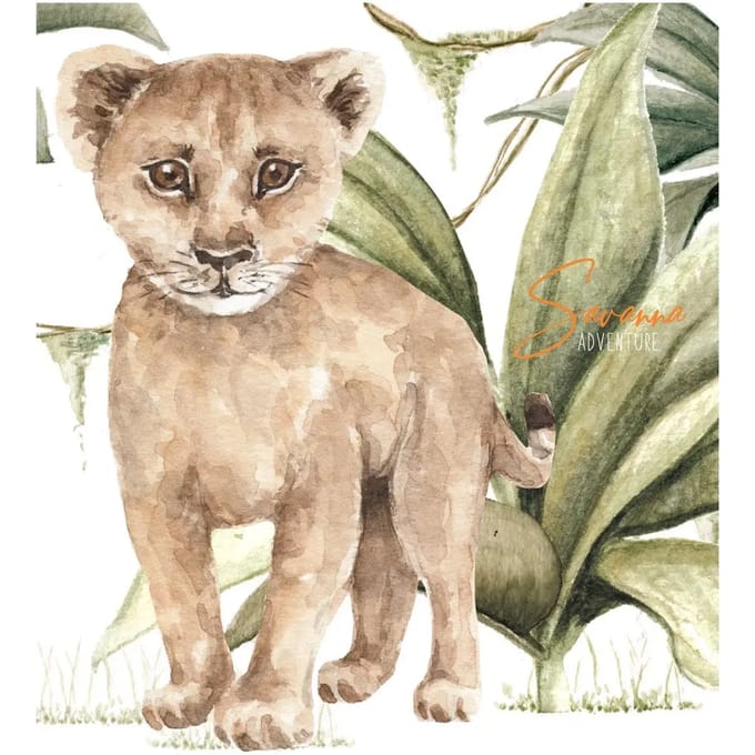 Stickers voor baby's Dekornik Little Lion Savanna Adventure