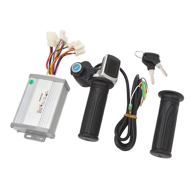 24V 800W Fietscontroller Met Vierkant Scherm Digitale Weergave Gashendel Kit voor Elektrische Tricycles gray