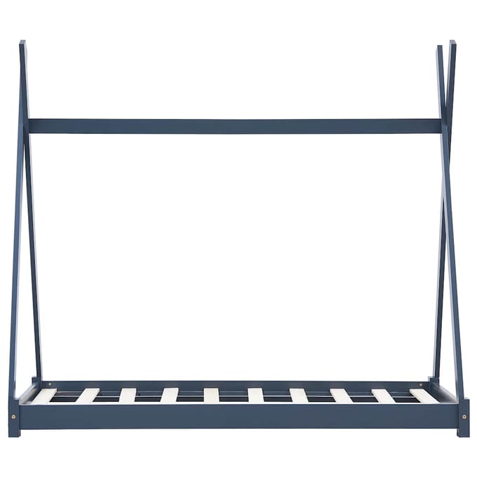 vidaXL - Kinderbedframe - massief - grenenhout - grijs - 90x200 - cm