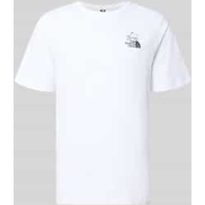 T-shirt met labelprint en ronde hals