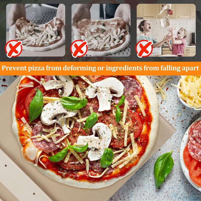 Pelle à pizza coulissante portable Pelle à pizza coulissante Palette à pizza coulissante Palette spatule antiadhésive avec tissu haute température beige