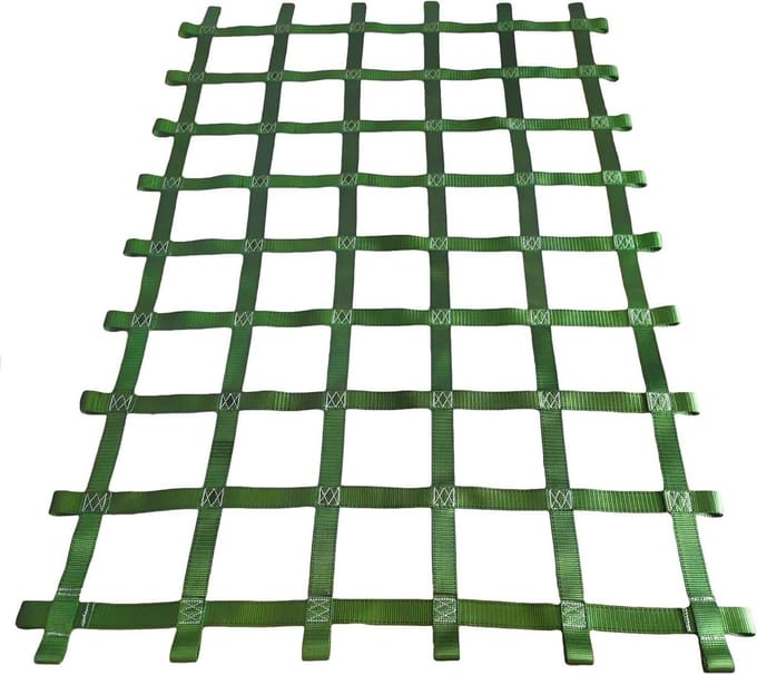 Klimnet - Speeltuinnet Veiligheidsnet - Buiten Spelen - Versterkte Stiksels - 1.5 x 4 m - Groen