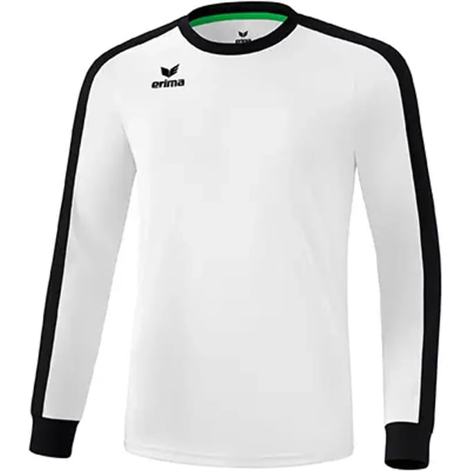 Erima Retro Star Voetbalshirt Lange Mouw Kinderen - Zwart / Wit | Maat: 152