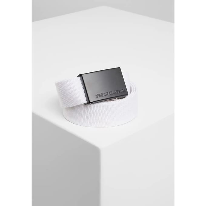 Urban Classics - Canvas Belts white one size Canvas riem - Wit