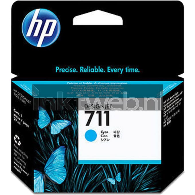 Inktcartridge hp cz130a 711 blauw