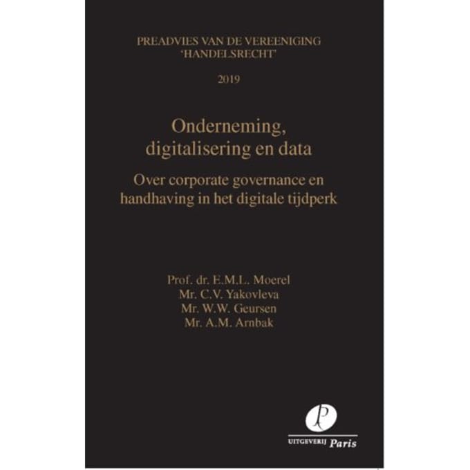 Onderneming, Digitalisering En Data - Preadviezen Vereeniging 'Handelsrecht' - Mr. A. Arnbak