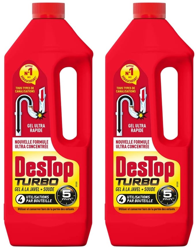 Destop Turbo Ontstopper 1L – Voordeelverpakking – 2 stuks