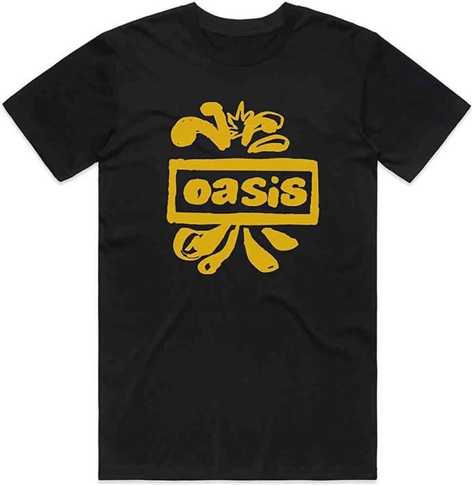 Oasis - Drawn Logo Heren T-shirt - M - Zwart