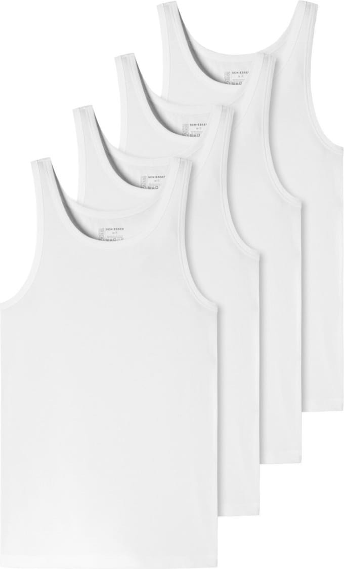 Schiesser Heren Onderhemd 4 pack - 95/5 - Cotton