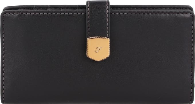 Fossil Lennox Portemonnee Leer 16.5 cm - Dames - Staand formaat - black
