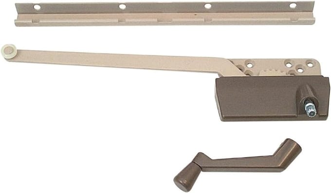 Houtopenslaande Operator - Raambeslag - Raam Bediening - Met Track - 9-1/2-Inch Arm - Brons