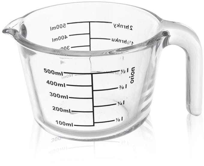 Glazen Maatbeker - 500 ml - Maatglas met Maatverdeling - Hittebestendig Glas