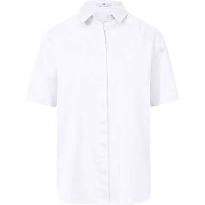 Blouse korte mouwen Van Peter Hahn wit
