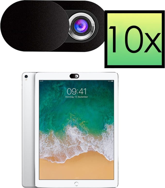 Webcam Cover Zwart Privacy Universeel Schuifje Privacy Bescherming - 10x