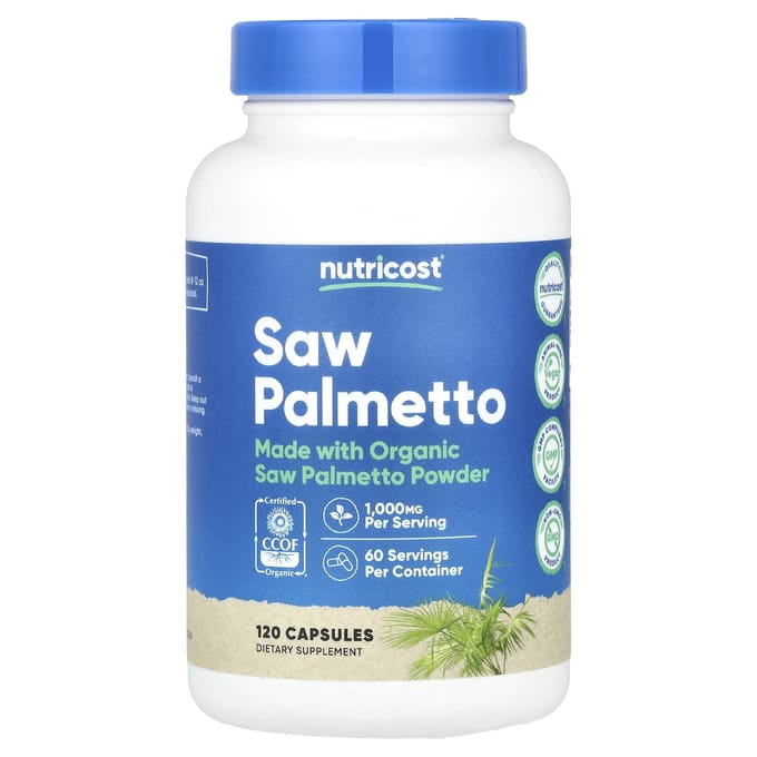 Nutricost, Zaagpalmetto, 1.000 mg, 120 capsules (500 mg per capsule)