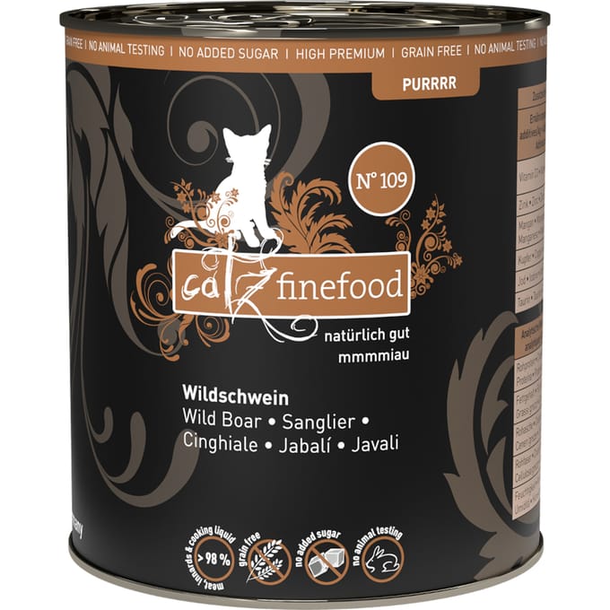 catz finefood Puur 6 x 800g - Wild zwijn