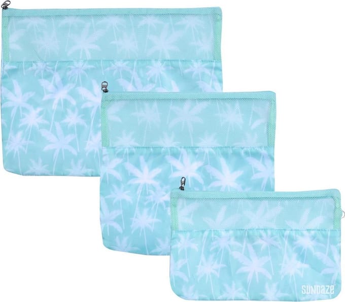 Sundaze Reisetui Palmboom Set 3-delig Blauw