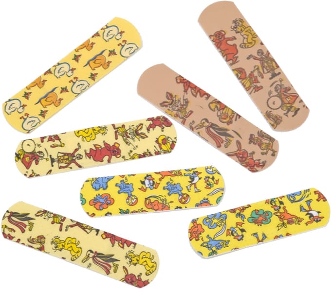 Kinderpleisters, 19 x 72 mm, waterbestendig, gekleurde motieven