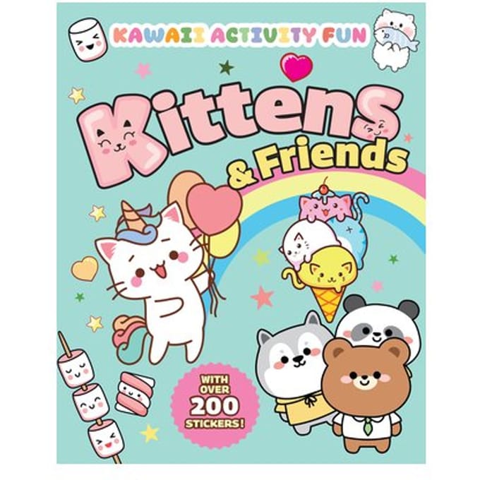Kittens & Friends: Kawaii Activity Fun (With Over 200 Stickers!) - Dover Kids Activity Books: - Giada Francia