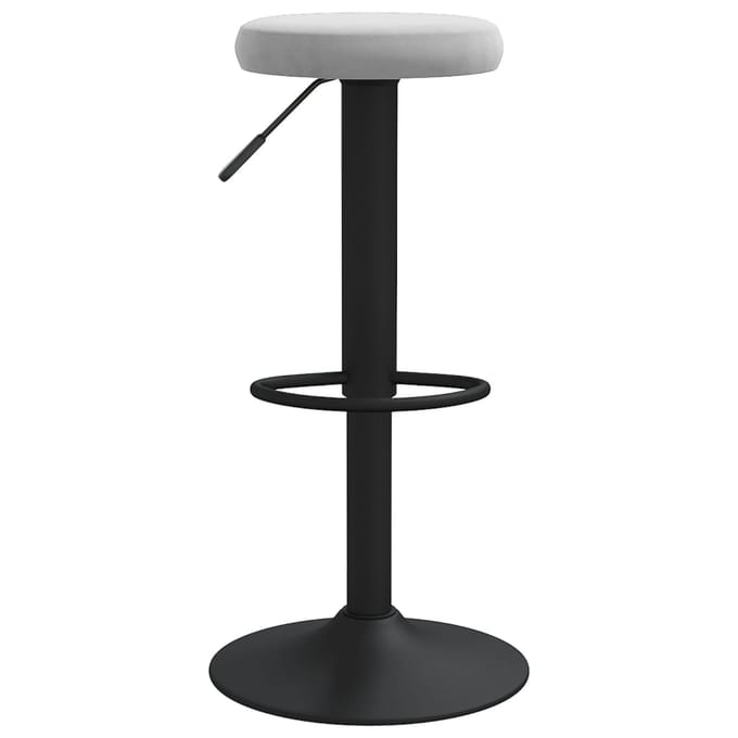 vidaXL - Barkrukken - 2 - st - fluweel - lichtgrijs