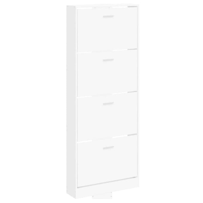 vidaXL - Schoenenkast - 59x17x150 - cm - bewerkt - hout - wit