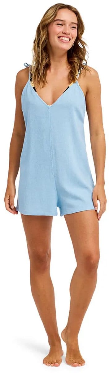 Roxy Nazare Surf Spot Mouwloze Romper Blauw L Vrouw