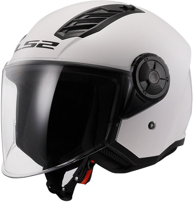 LS2 OF616 Airflow II Solid Gloss Wit 06 Jethelm - Helm