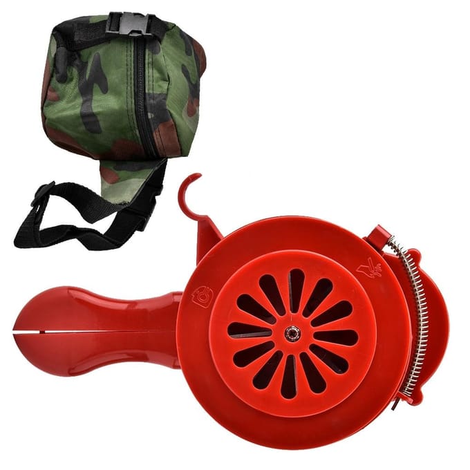 Draagbaar Handzwengel Alarm Plastic Behuizing Handmatig Bedienbaar Luchtalarm black