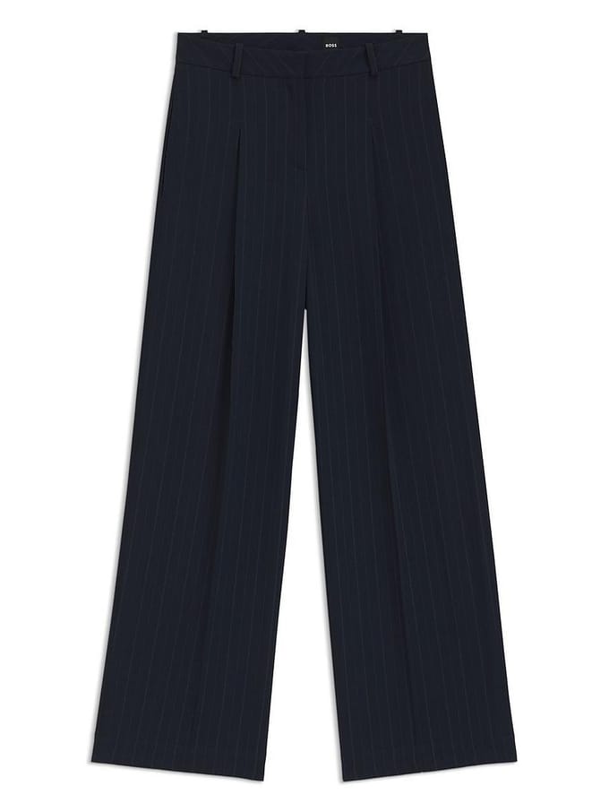 Wide Fit-broek Tiana4 Van BOSS blauw