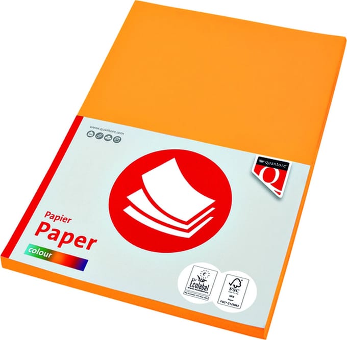 Kopieerpapier quantore col-50 a4 160gr diepgeel | 10 stuks
