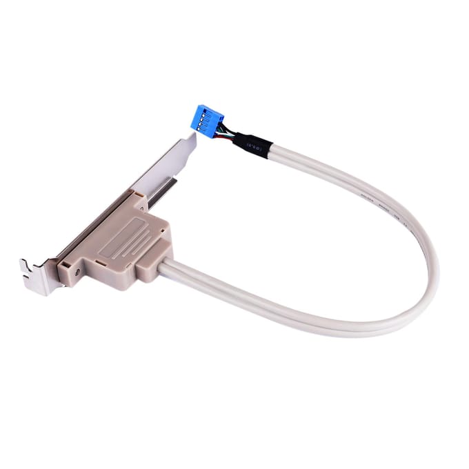 2 poorten USB 2.0 moederbord achterpaneel uitbreidingsbeugel naar 9-pins header kabeladapter expander wit