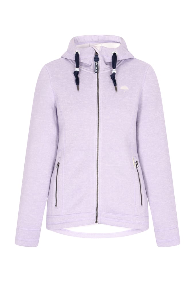 Schmuddelwedda Gebreide fleece jas Dames Grijsviolet gemêleerd