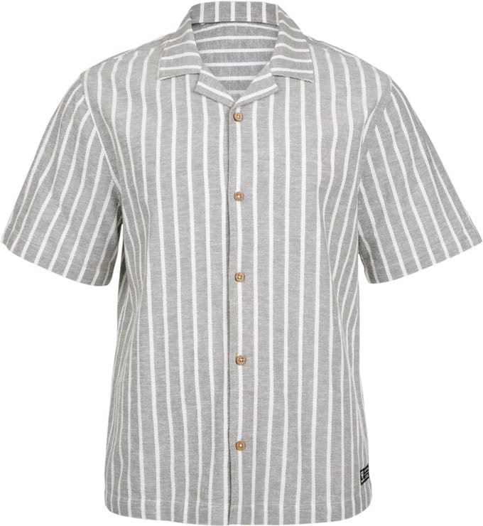 Brunotti - Sanni - Shirt Snow - Heren - 100% Katoen - Button Up Short-Sleeve - M