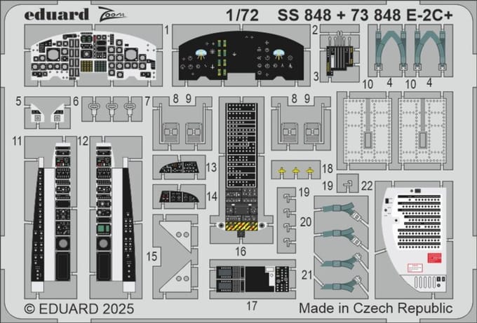 Eduard Modelbouwdecoratie - SS848 Accessoires voor Hawkeye E-2C+ Detailset - Photo-etch
