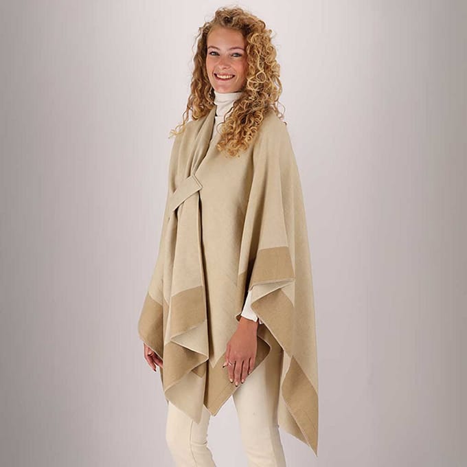 Morethansocks - Poncho dames omslagdoek - One Size - Geweven - omslagdoek dames sjaal