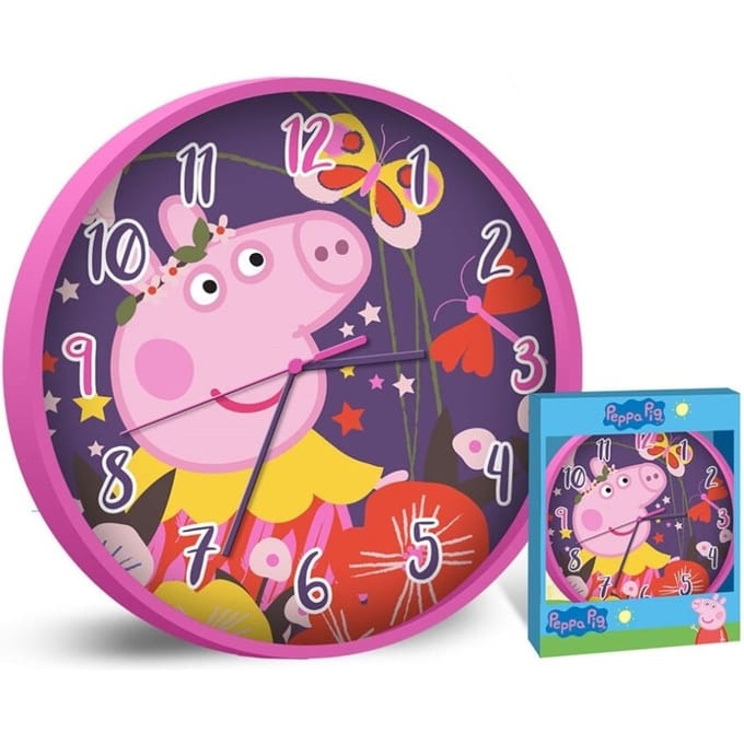 Nickelodeon Wandklok Peppa Pig Meisjes 25 Cm Roze/paars