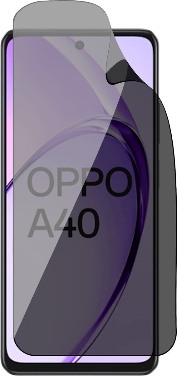 Privacy Screenprotector geschikt voor Oppo A40 - 1x FlexGuard Screen Protector