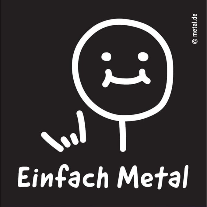Metal.de Einfach Metal Unisex Patch - zwart - Standard
