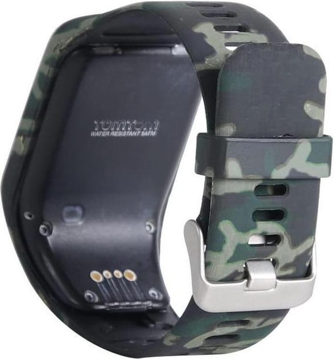 KELERINO. Siliconen bandje geschikt voor TomTom Runner/Spark modellen - Camouflage Groen